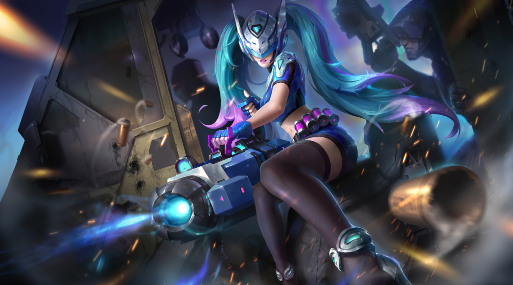 Layla as a blue spectre warrior - buy mobile legends accounts