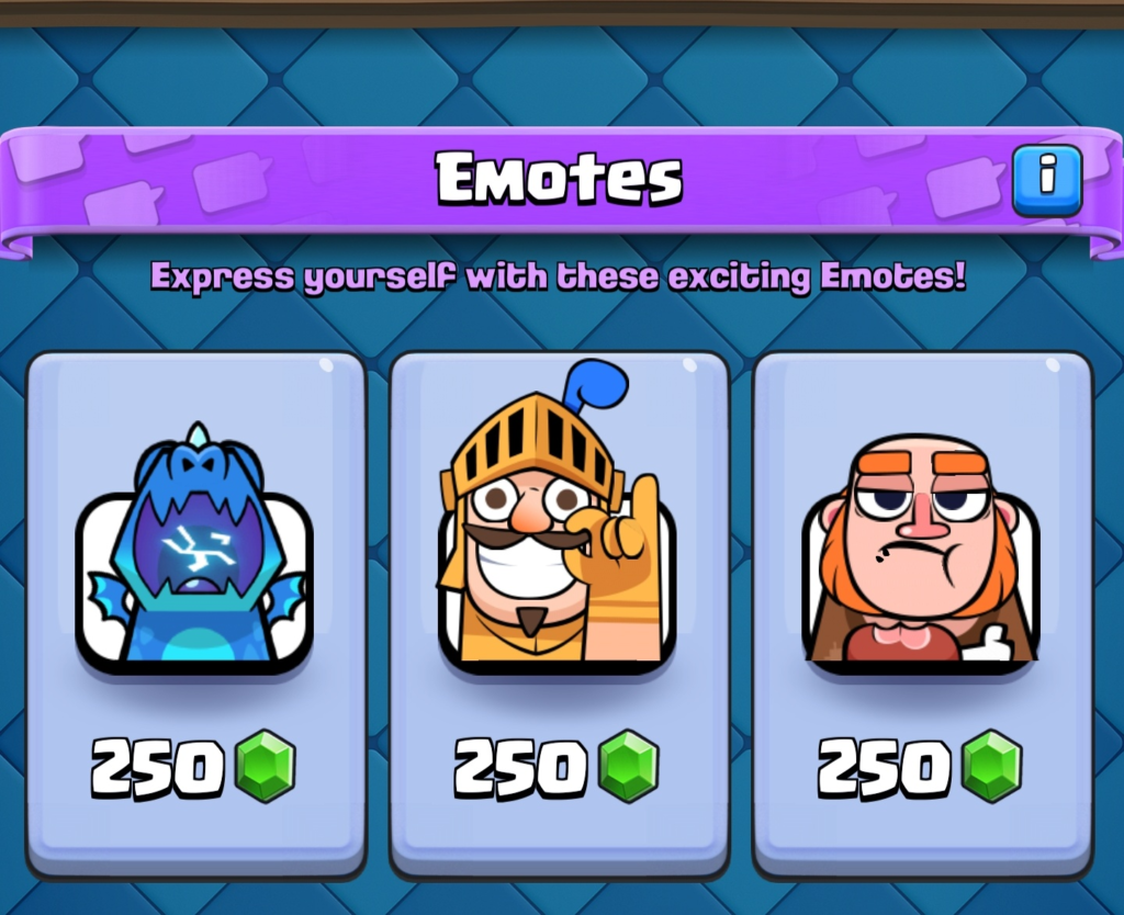 Emotes being sold in Clash Royale - buy clash royale accounts