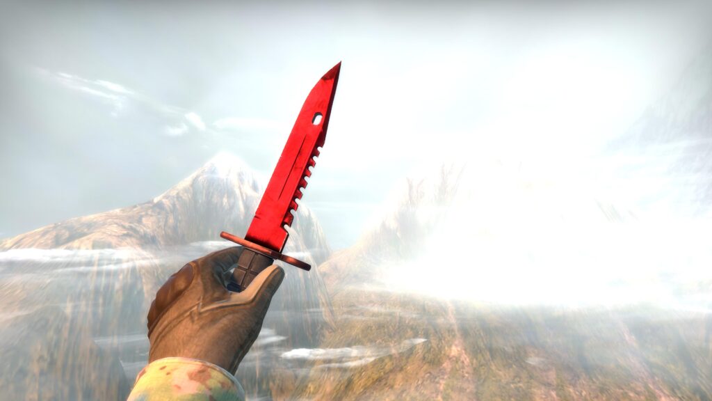 Red bayonet knife in counter-strike - buy CS2 accounts