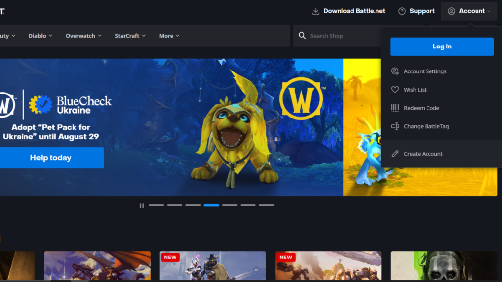 Step 1 Create your Battle.net Account